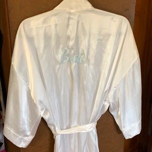 Bride silk robe